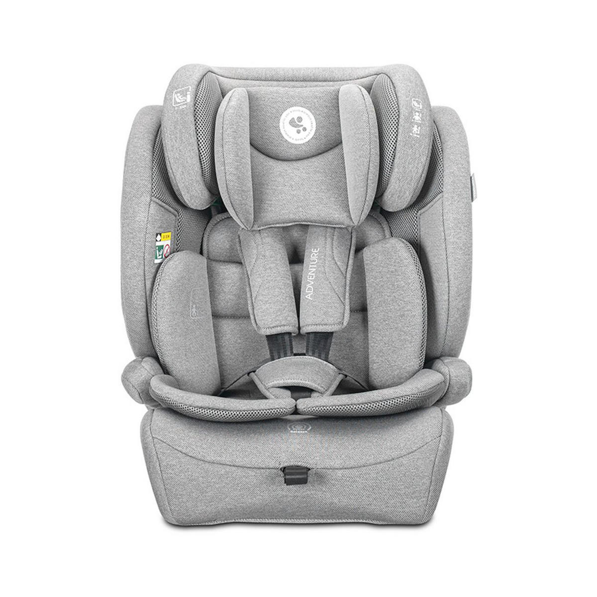 KINDERSITZ Adventure (76-150 cm) hellgrau Kopfstütze verstellbar, bis 36 kg, i-Sze, Polyester, Sicherheitsgurt - Grau, Kunststoff (46/78/40cm) - Lorelli