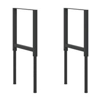 WERKBANKGESTELL Verstellbar 2 Stk. Metall 55/(69-95,5) Cm - Schwarz, Metall (55/95.5/4cm) - vidaXL
