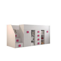 HOCHBETT 248,5/93/123 - Pink/Weiß, Holz (90/200cm) - MÖBEL KRYSPOL