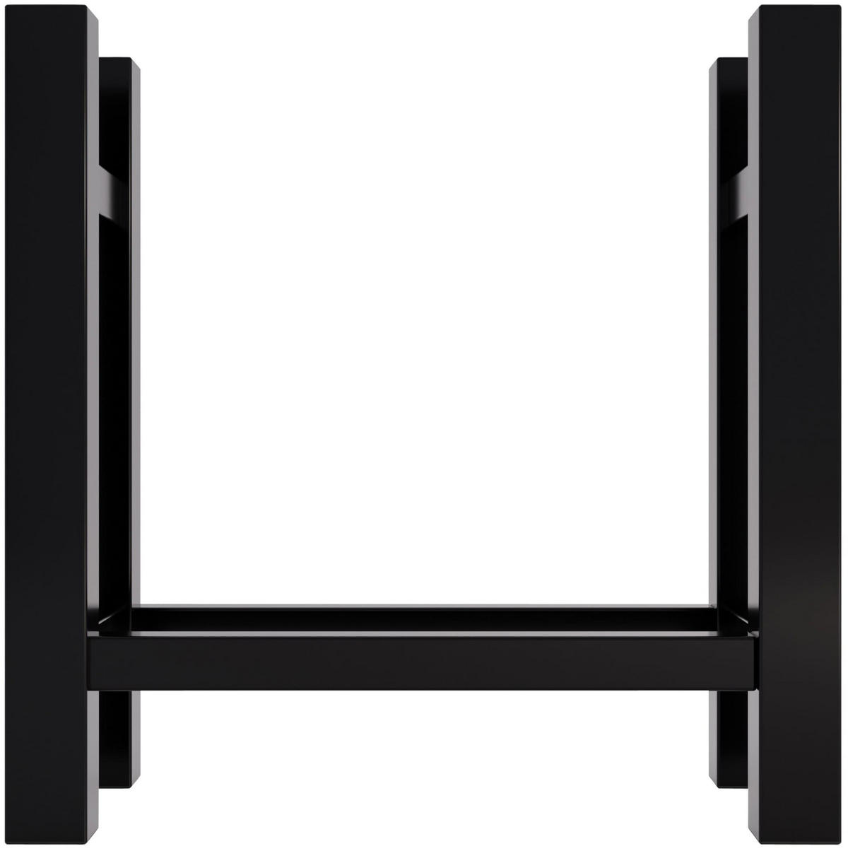 KAMINHOLZREGAL 60/30/60 cm Metall schwarz - Schwarz, Metall (60/60/30cm) - CLP