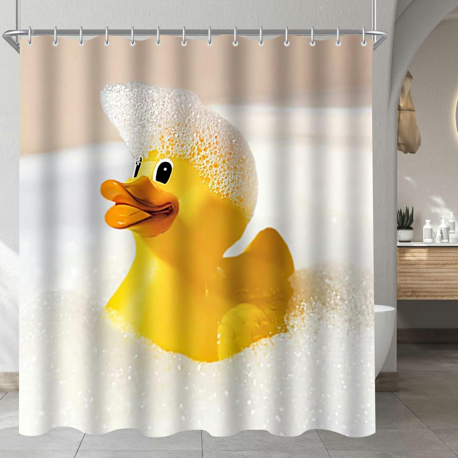 DUSCHVORHANG Gelbe Ente 180 x 180 cm - Gelb, Textil (180/180cm)