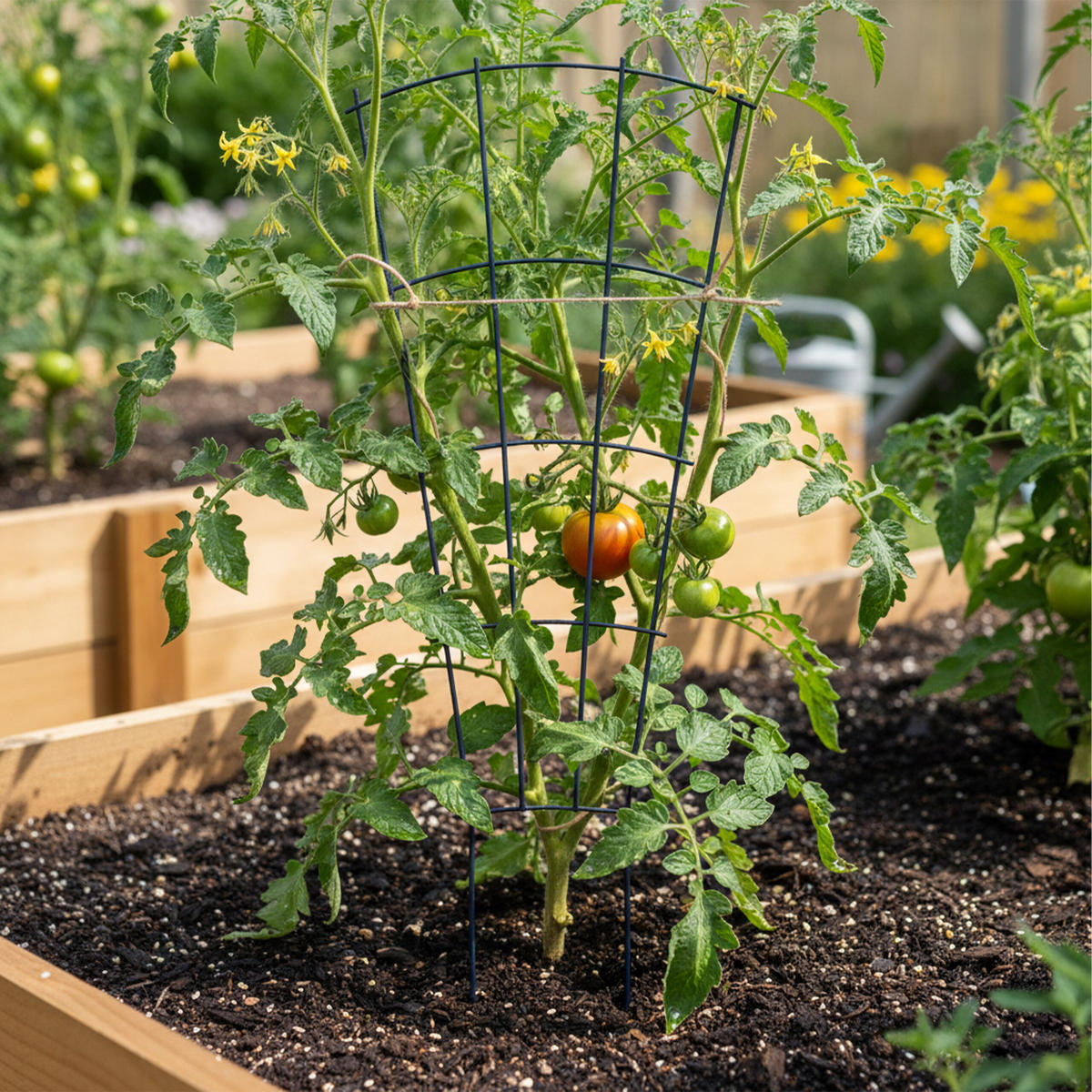 PFLANZENSTÜTZE - Schwarz, Metall (31/1/82cm) - Relaxdays