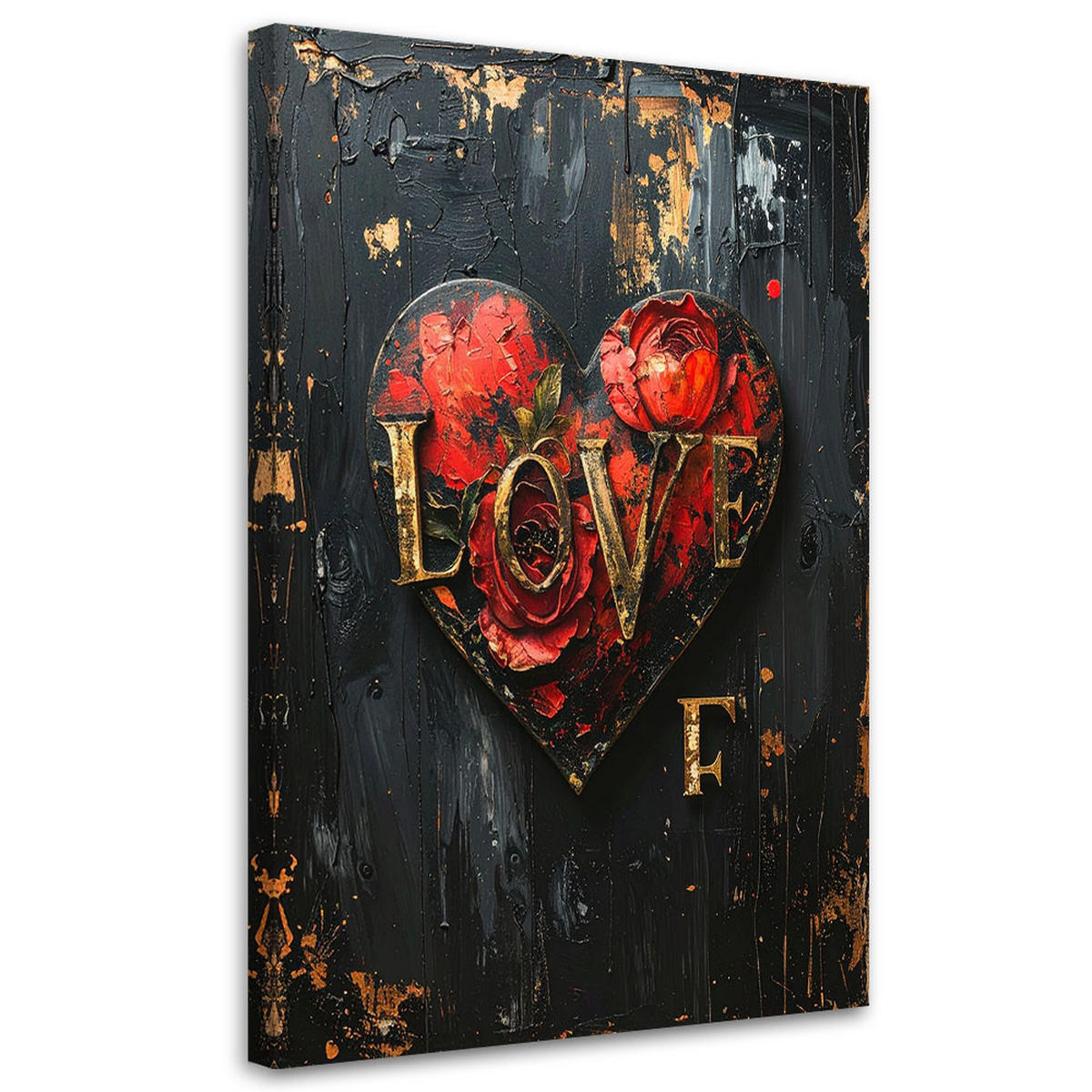 LEINWANDBILD Liebe 70x100cm - Rot, Textil (70/100cm) - Feeby