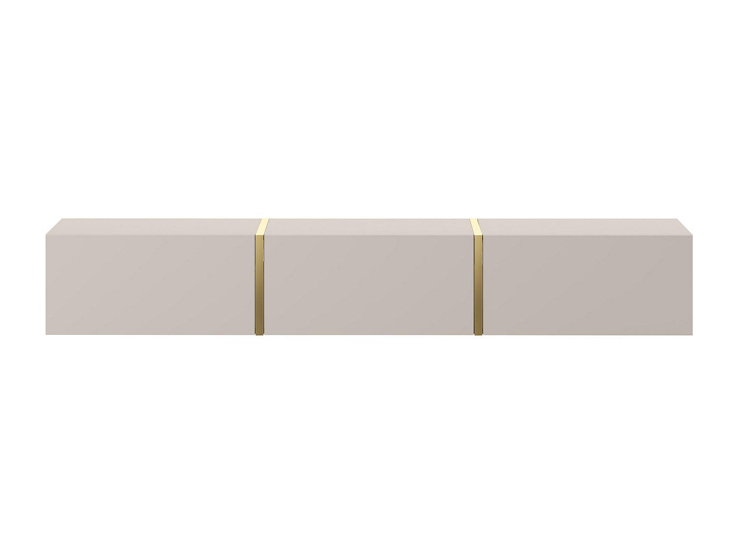 Vente-Unique Tv-Hängeschrank Beige, Gold 179.9x27.7x34.6 cm