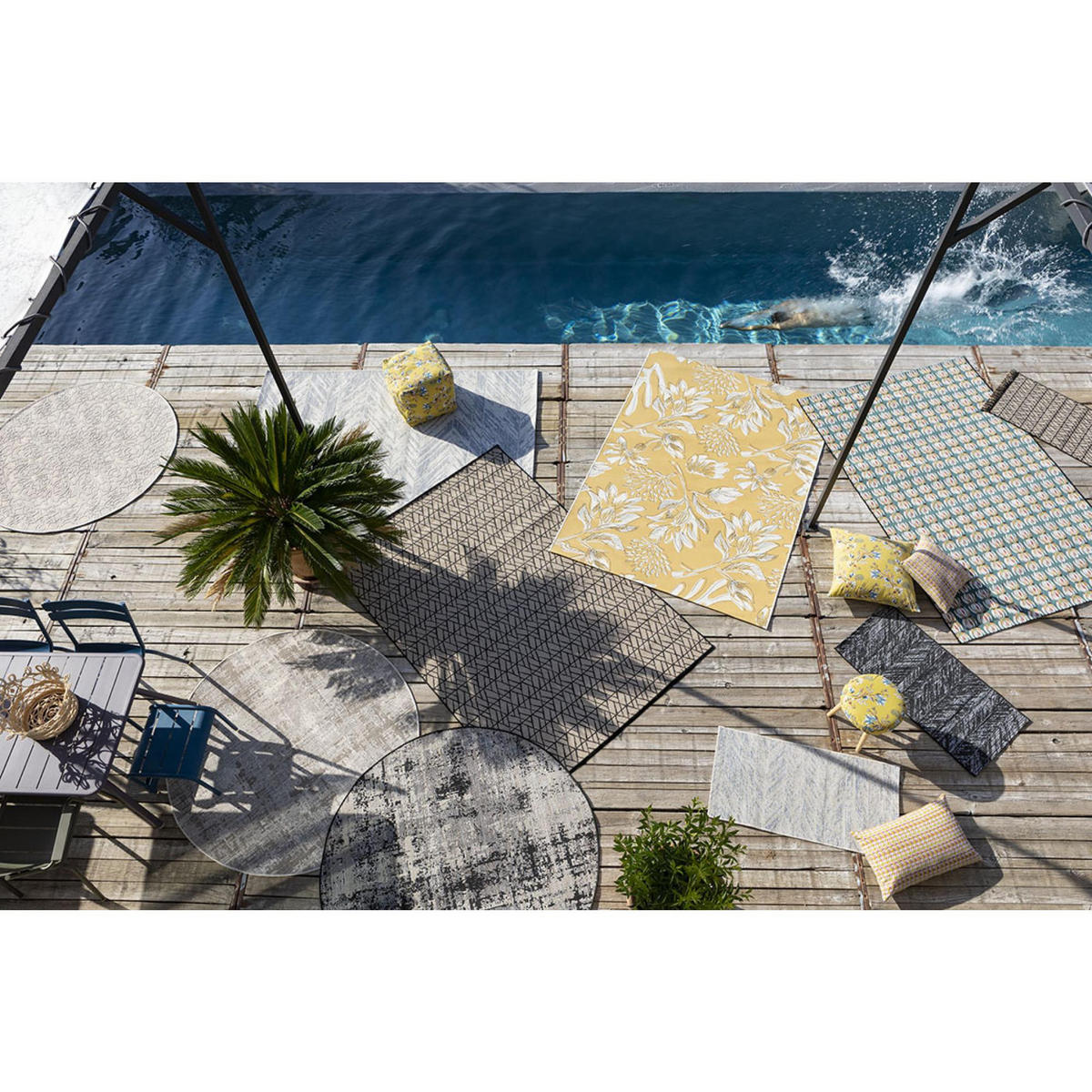 OUTDOOR-TEPPICH Sadar 2 natur 60 x 110 cm - Naturfarben, Textil (60/110cm) - Vivaraise