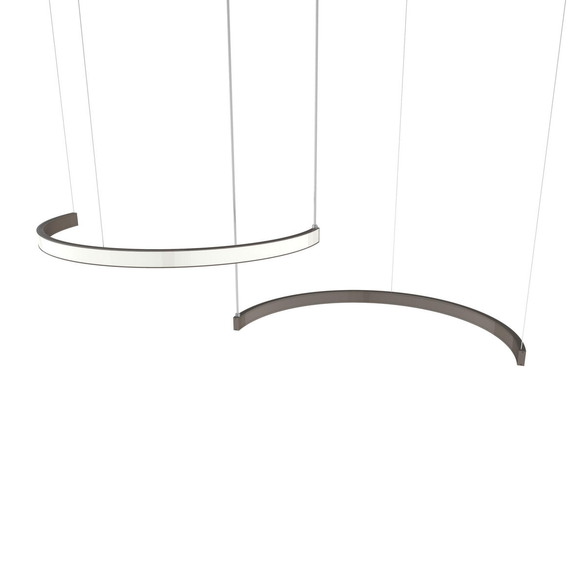 LED-HÄNGELEUCHTE - Schwarz Hochglanz, Metall (3.1/62/120cm) - Lumicom