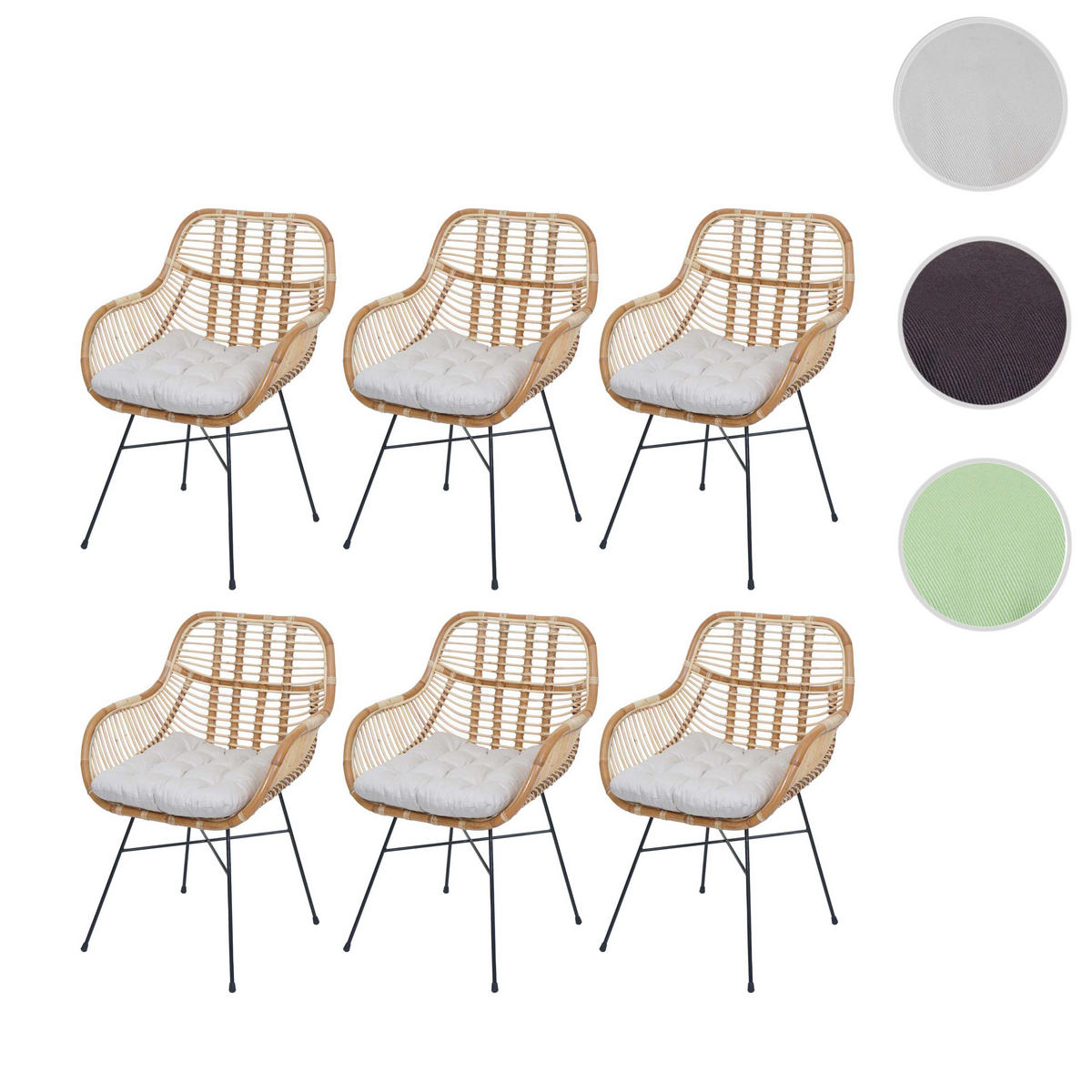 ESSZIMMERSTUHL Braun, Cremeweiß - Braun/Weiß, Holz (66/93/58cm) - MCW