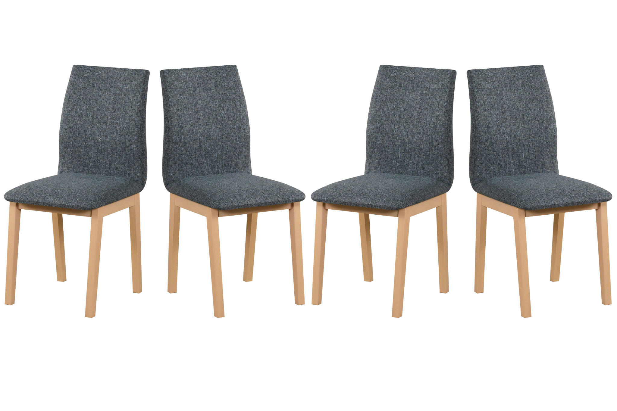 ESSZIMMERSTUHL- Set 4x LUNA 1 sonoma, hygge 96 - Dunkelgrau/Sonoma Eiche, Holz (43/91/40cm) - Leaf Design
