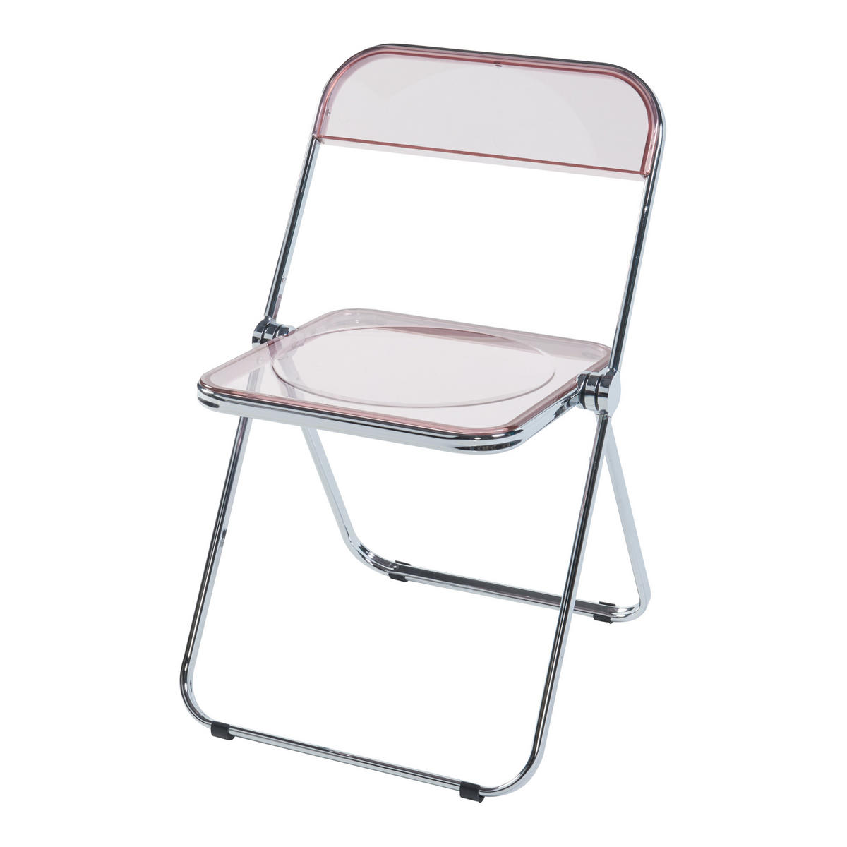 KLAPPSTUHL-SET Pornainen 2 TLG. - Pink, Kunststoff/Metall (46/74/47cm) - [en.casa]