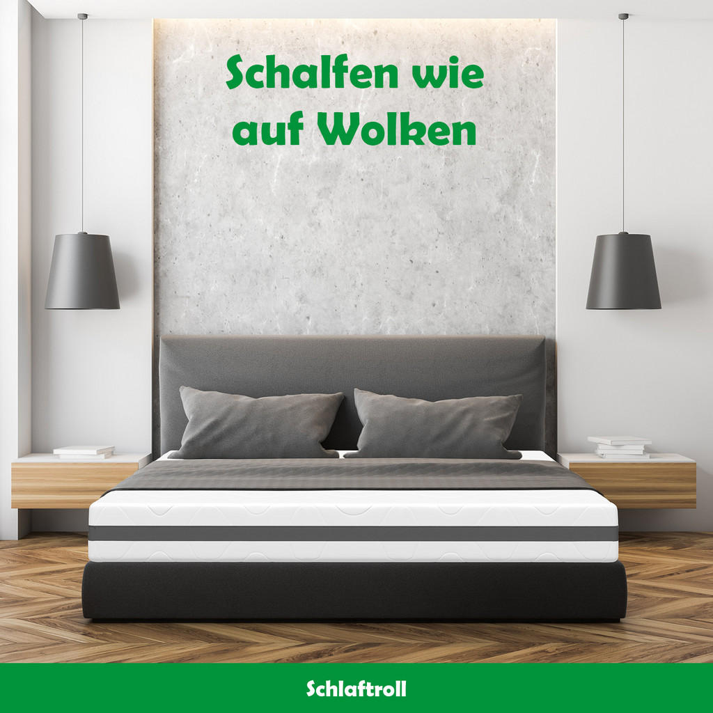 Thumbnail - Schlaftroll Taschenfederkernmatratze, Weiß, Textil, 2-Sitzer, H3 + H4, Füllung: Taschenfederkern, Rechteckig, 140x200 cm...