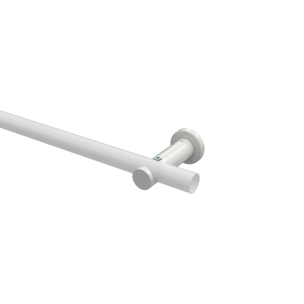 TRÄGER FÜR GARDINENSTANGEN 20 mm Ø, Platon 1-läufig, Weiß - Weiß, Metall (9/4/4cm) - INTERDECO