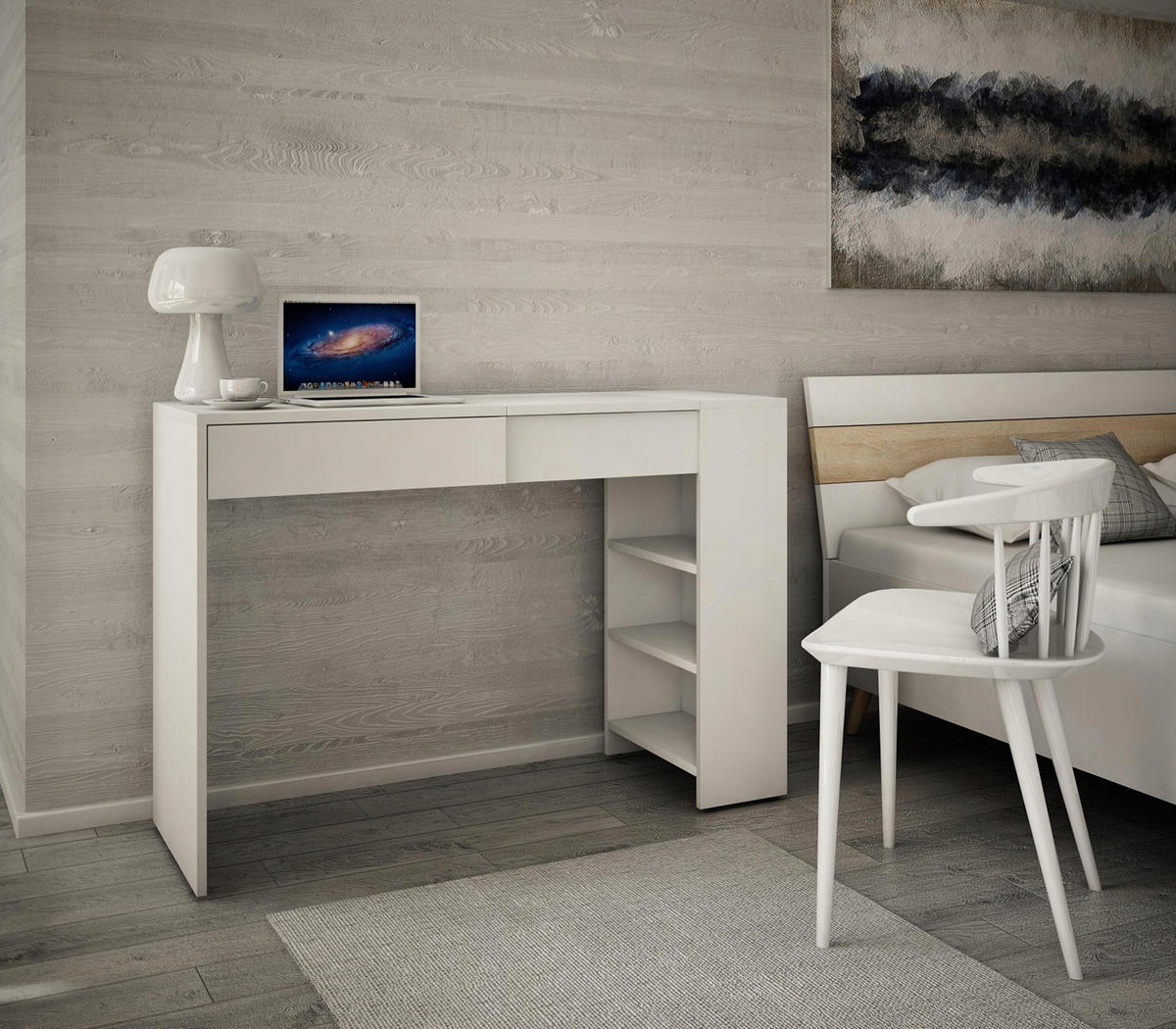 SCHMINKTISCH Opera Maxi Weiß 114/40/78 cm - Weiß, Holzwerkstoff (114/78/40cm) - Matkam Möbel