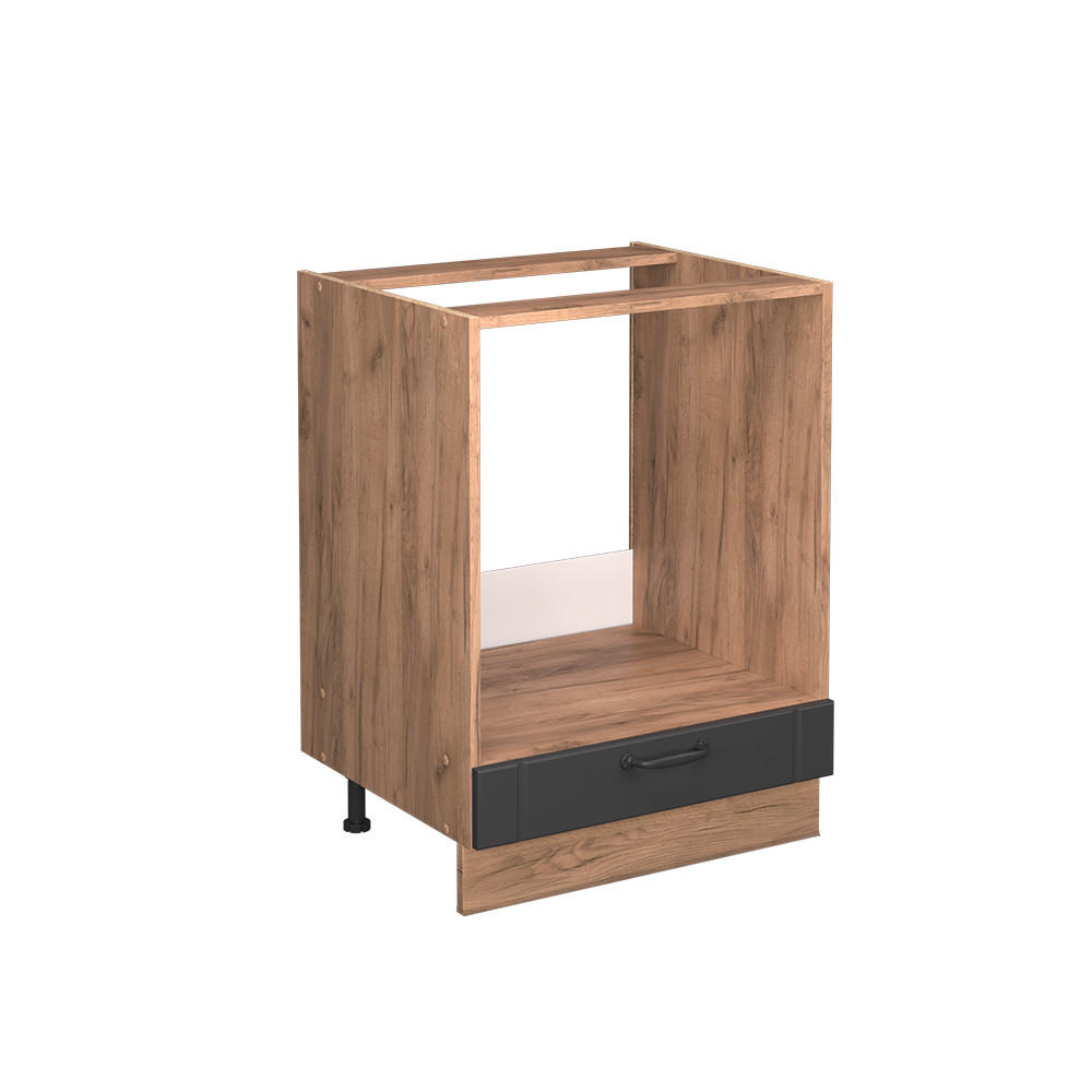 SPISKONVERTERINGSSKÅP Fame-Line Mörkgrå 60 cm , AP Oak Mörkgrå, Honungsek 82/60/60 cm