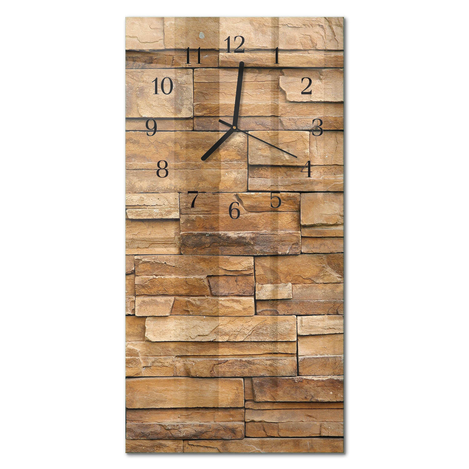 WANDUHR 60x30 cm - Horizont - Braun, Glas (30/60/0.4cm) - TULUP