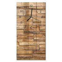 WANDUHR 60x30 cm - Horizont - Braun, Glas (30/60/0.4cm) - TULUP