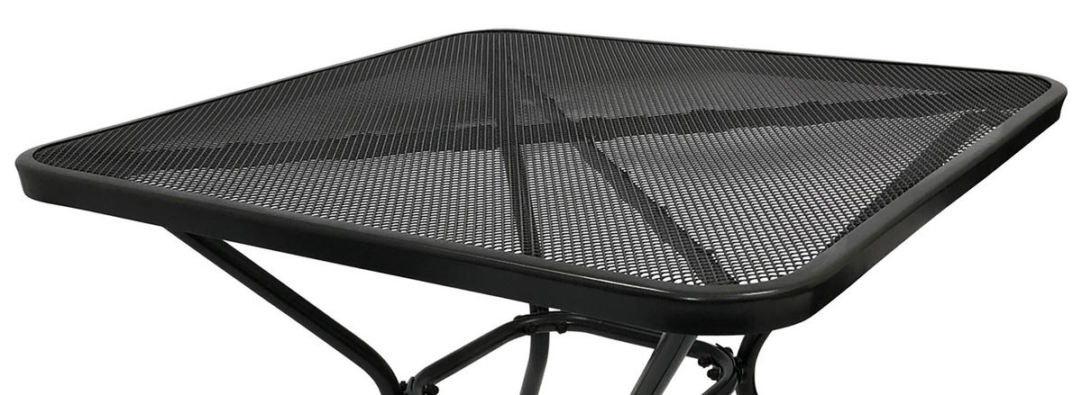 BISTROTISCH Glasgow - 70x70cm - aus Streckmetall pulverbeschichtet dunkelgrau - Grau, Metall (70/70/72cm) - TPFGarden