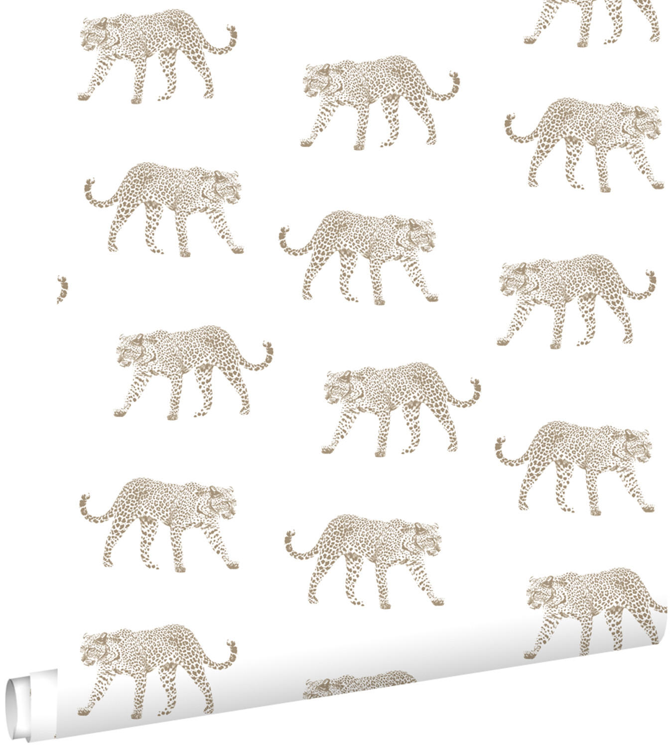 TAPETE Panter 53 cm x 10.05 m - Weiß, Papier (53/1000cm) - ESTAhome