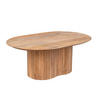 COUCHTISCH oval aus Mangoholz 90cm, natur - Braun, Holz (90/60/35cm) - Giga Meubel