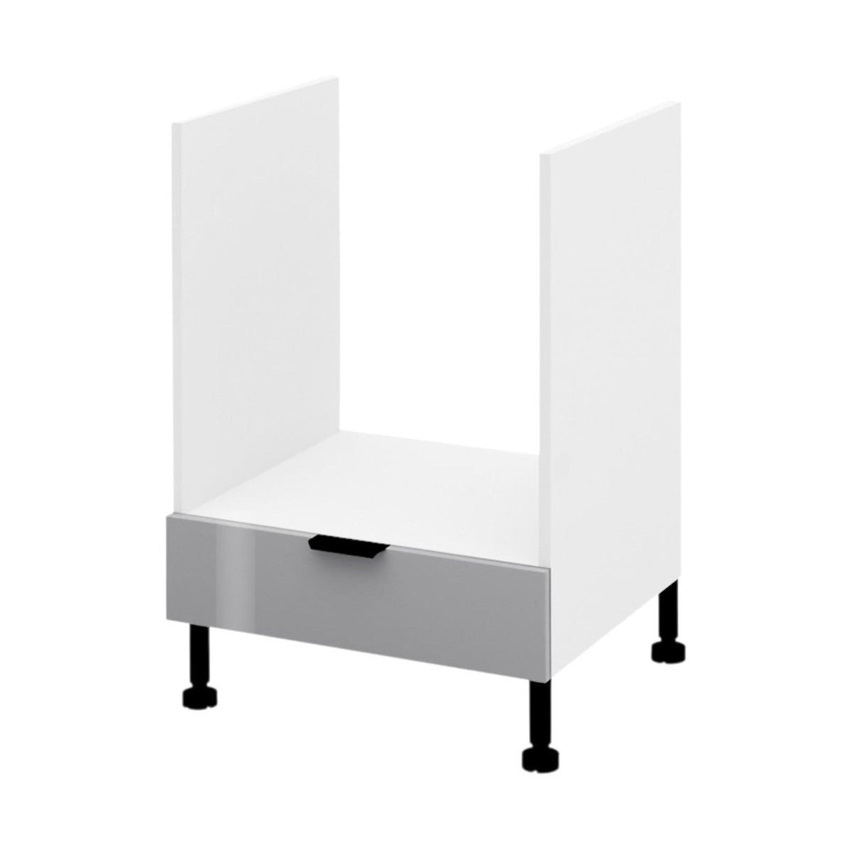 BACKOFENSCHRANK – 60 cm – KU-DP60 – Lunara – Grau Hochglanz - Grau, Holzwerkstoff (60/72/52cm) - hi-markt