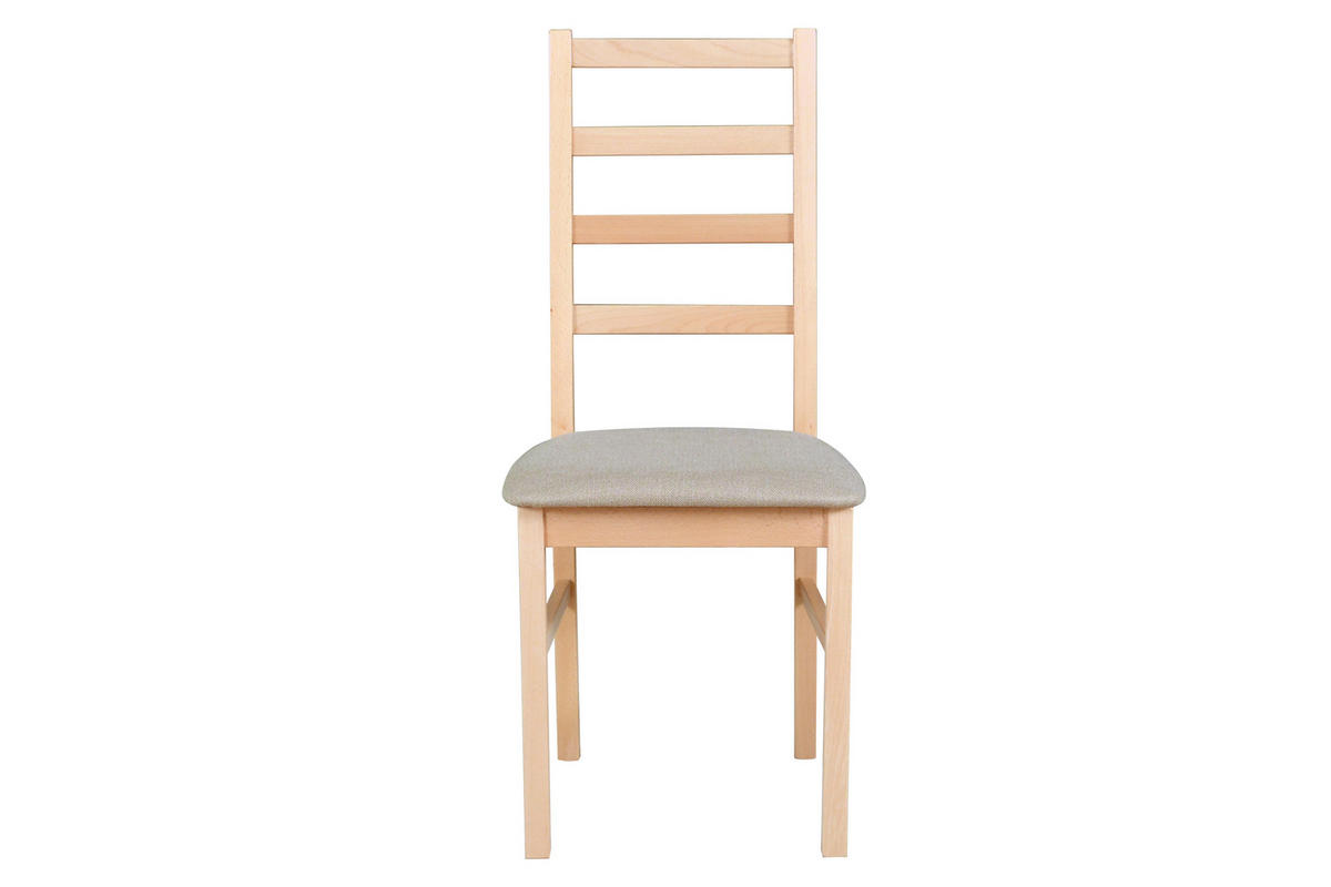 ESSZIMMERSTUHL - Set 4x Nilo 8 , buche, zetta 292 - Beige/Buchefarben, Holz (43/94/40cm) - Leaf Design