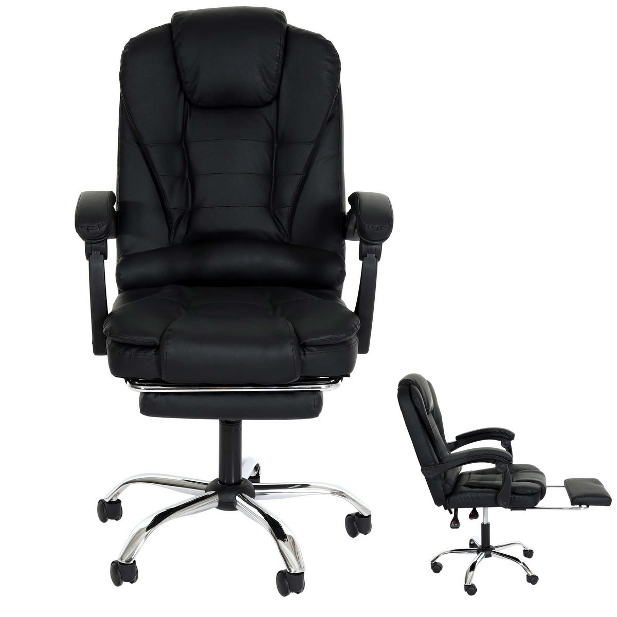 BÜROSTUHL Schwarz - Schwarz, Textil (63/110/103cm) - MCW