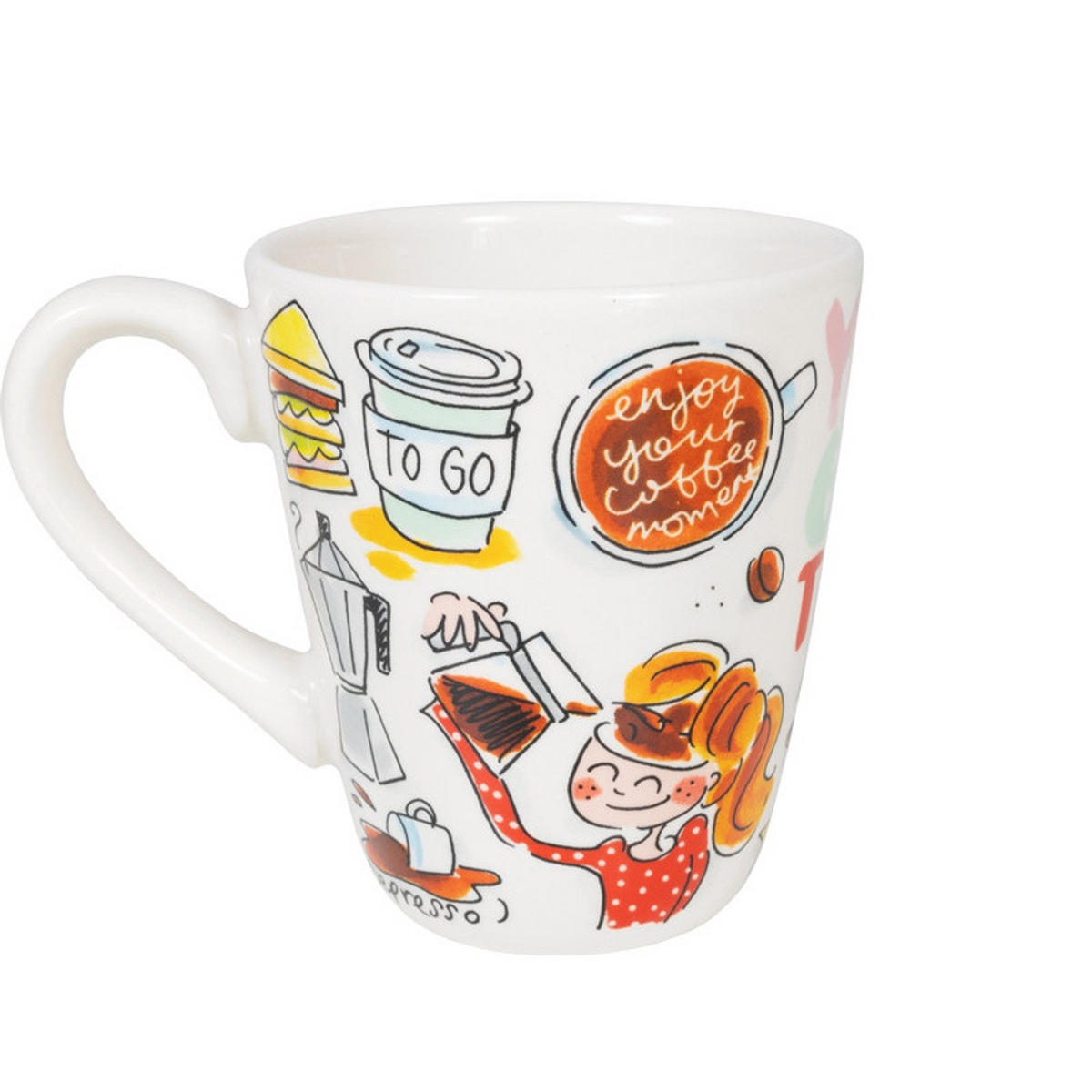 BECHER Kaffee in Bunt - 350 ml - Multicolor, Keramik (0.35L) - Blond Amsterdam