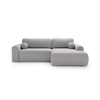 ECKSOFA Savana Grau Rechts - Grau, Holz/Textil (177/257cm) - Graingold