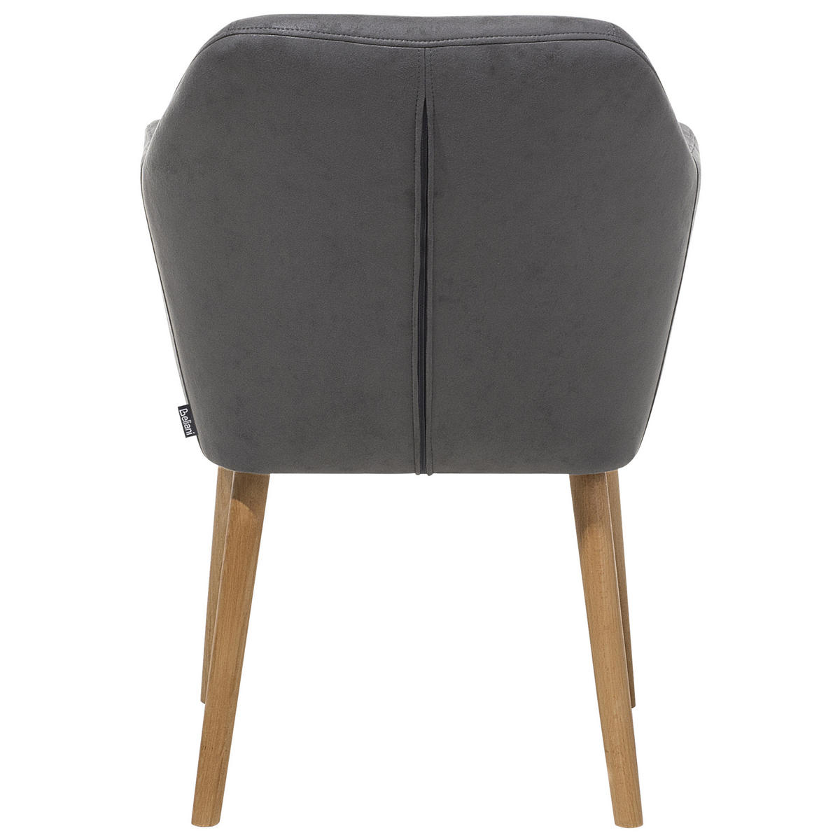 ESSZIMMERSTUHL Kunstleder Grau Yorkville - Grau, Holz/Textil (56/82/46cm) - Beliani