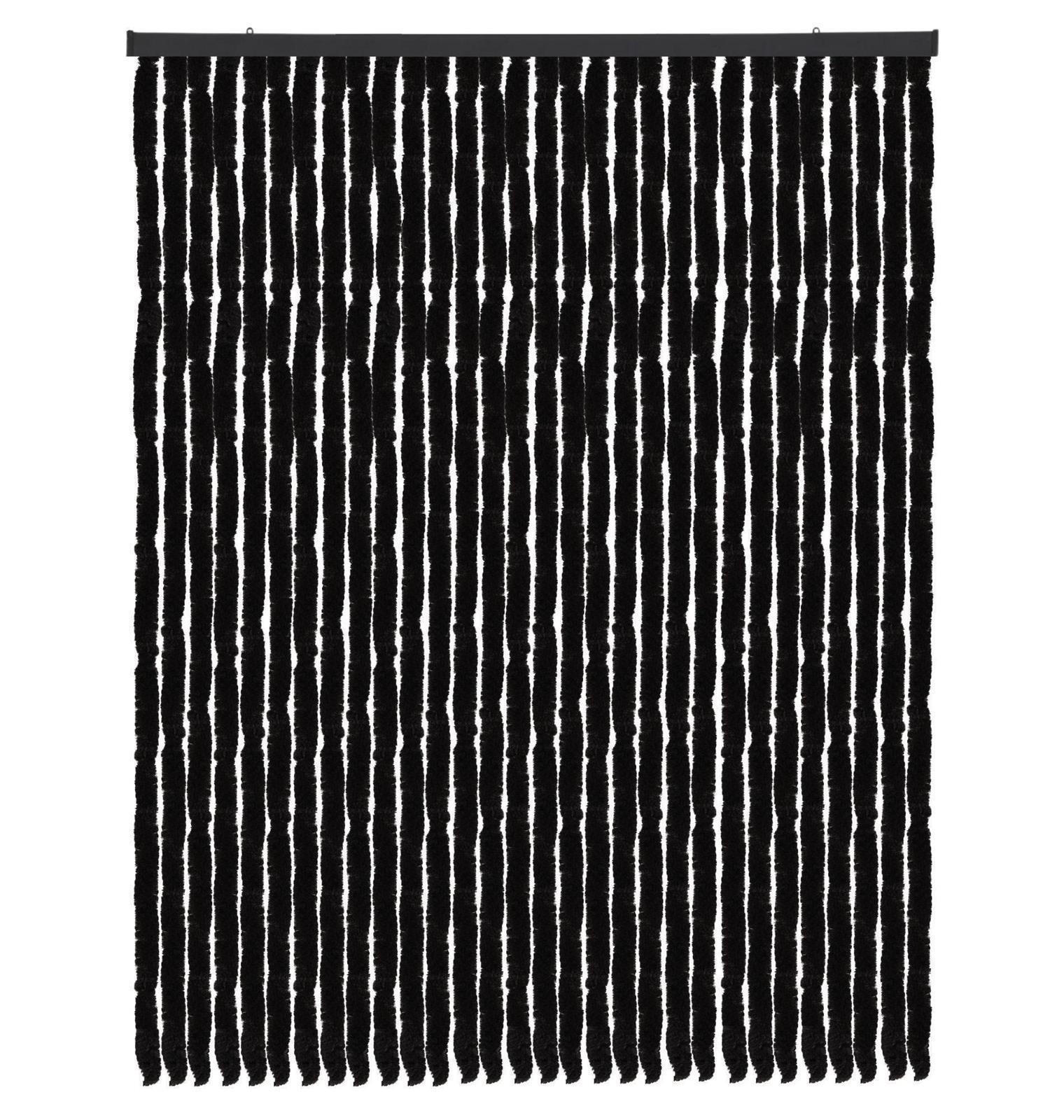 Arsvita Flauschvorhang Schwarz 120x2x200 cm