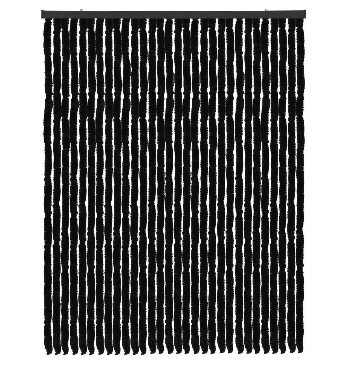 FLAUSCHVORHANG (140x200 cm) Türvorhang in "Schwarz" - Schwarz, Kunststoff (140/2/200cm) - Arsvita