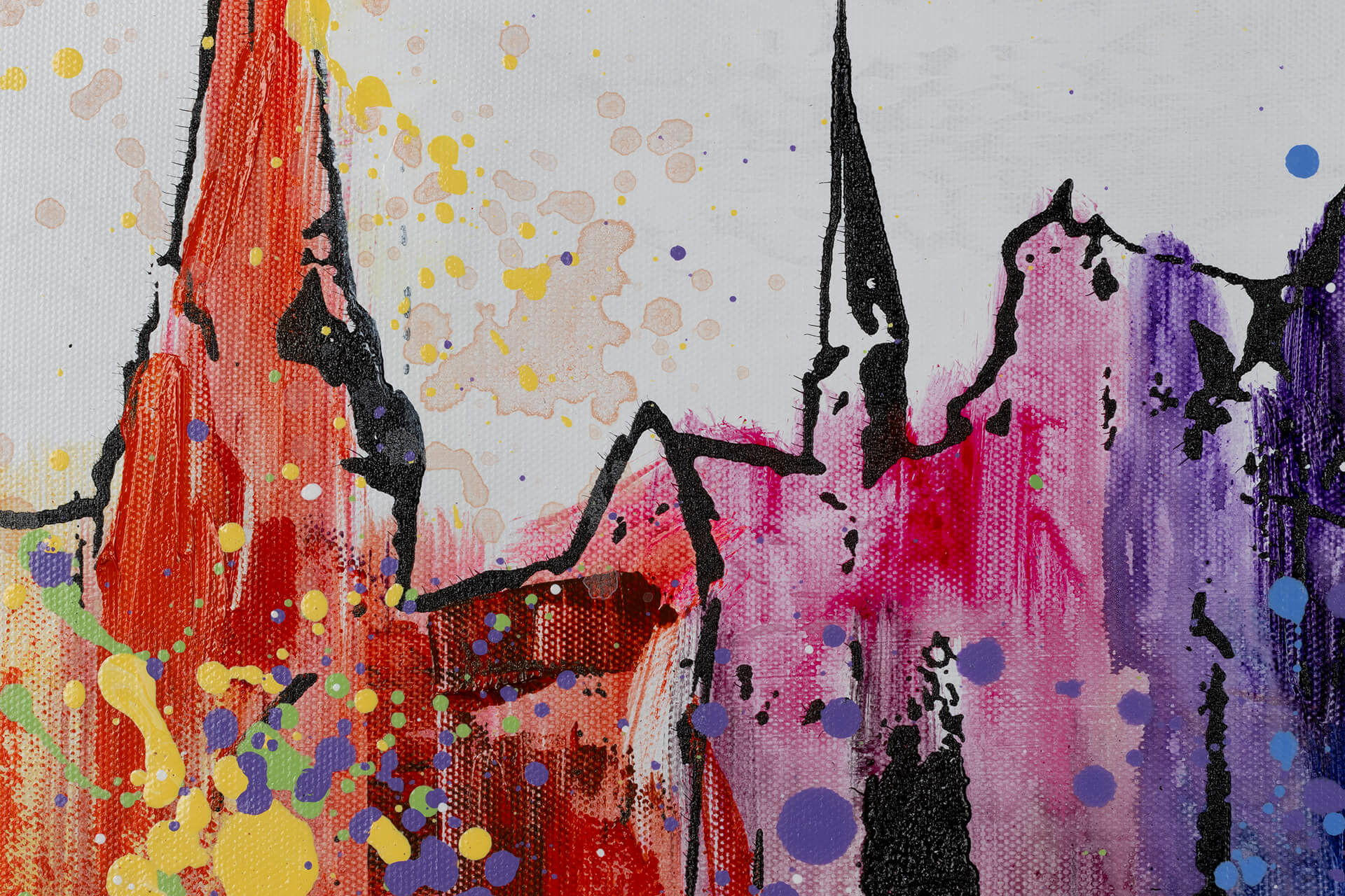 ACRYLBILD HANDGEMALT 120/60 cm - Multicolor/Grau, Holz/Textil (1.7/60cm) - KUNSTLOFT