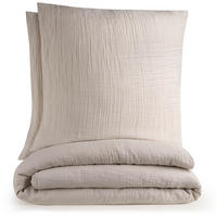 BETTWÄSCHE Musselin, 100% Baumwolle, 2x 135/200 cm & 2x 80/80 cm, Grau - Grau, Textil (135/200cm) - Blumtal