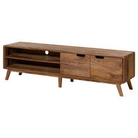 TV-BOARD Sheesham 180x40x48 natur sandgestrahlt lackiert MALMÖ 2 #222 - Naturfarben, Holz (40/48/180cm) - Massivmoebel24