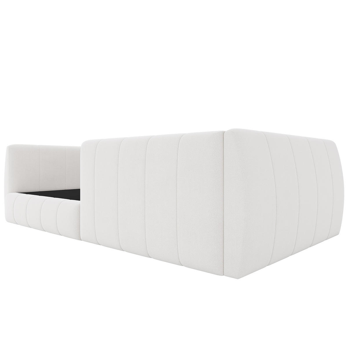 POLSTERBETT 90/200 cm in Beige mit Sicherheitsgitter - Beige, Holzwerkstoff/Textil (90/200cm) - WISHDOR