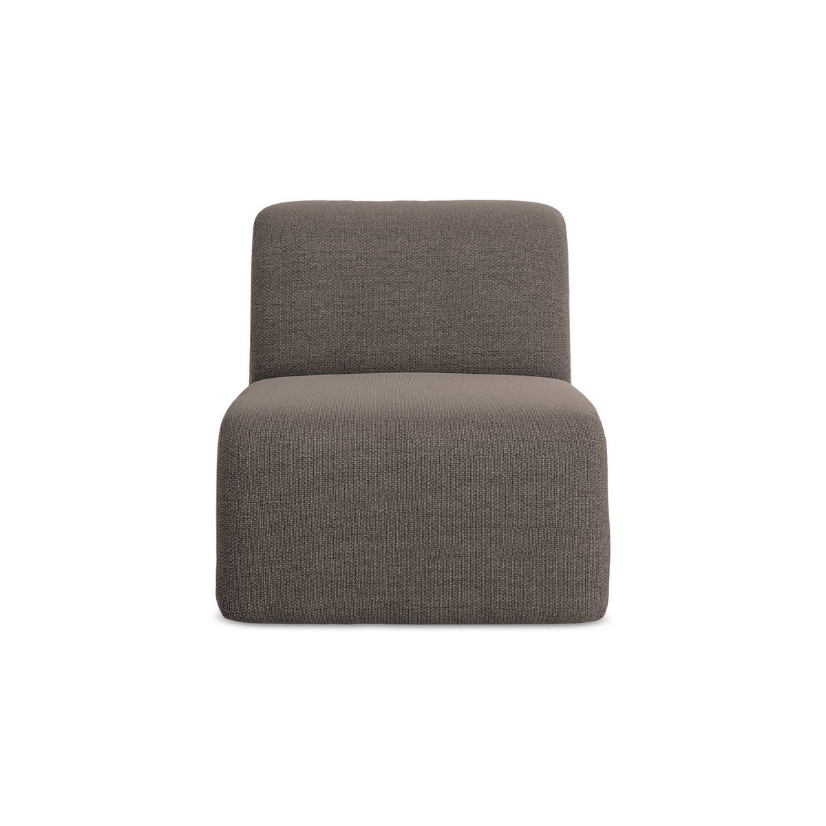 SOFAELEMENT Bouclé Stoff Braun - Schwarz/Mokka, Holzwerkstoff/Kunststoff (70/75/94cm) - LaMiaSofa