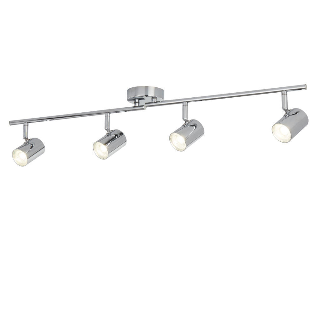 LED DECKENLEUCHTE ROLLO Chrom Silber - Silberfarben, Metall (77/9/13cm)