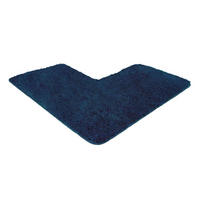 ECKBADEMATTE Florenz - Dunkelblau, Textil (100/100cm) - WohnDirect