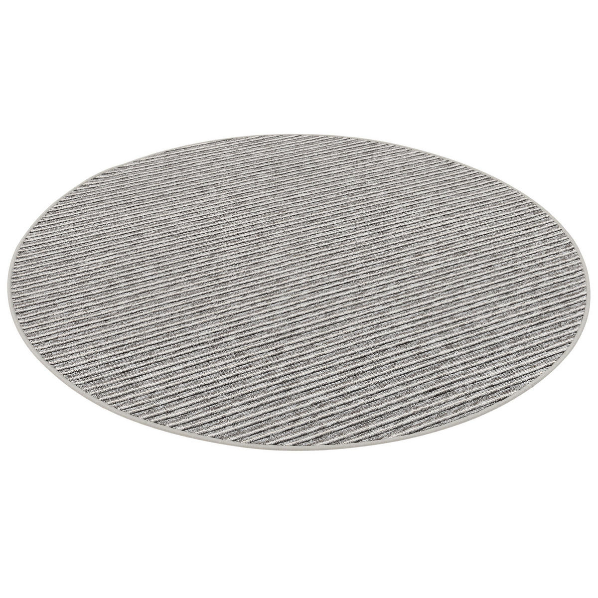 STREIFENBERBER TEPPICH MARTA RUND - Grau, Textil (200/200cm) - Snapstyle