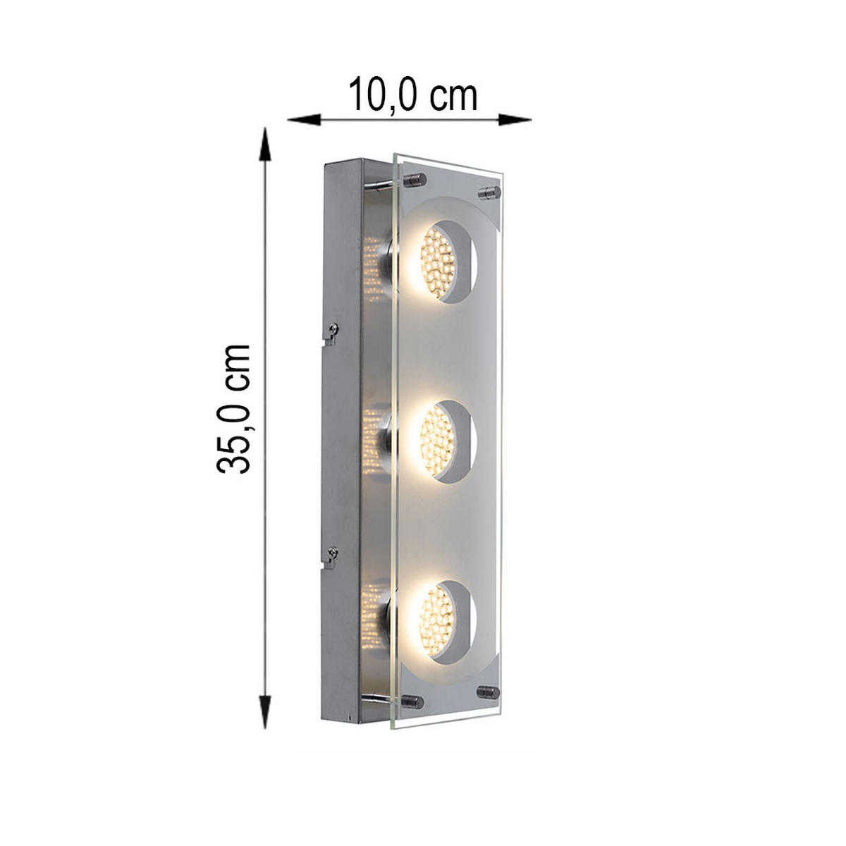 LED DECKENLEUCHTE Silber gebürstet - Silberfarben, Glas (7.5/35/10cm) - Esto