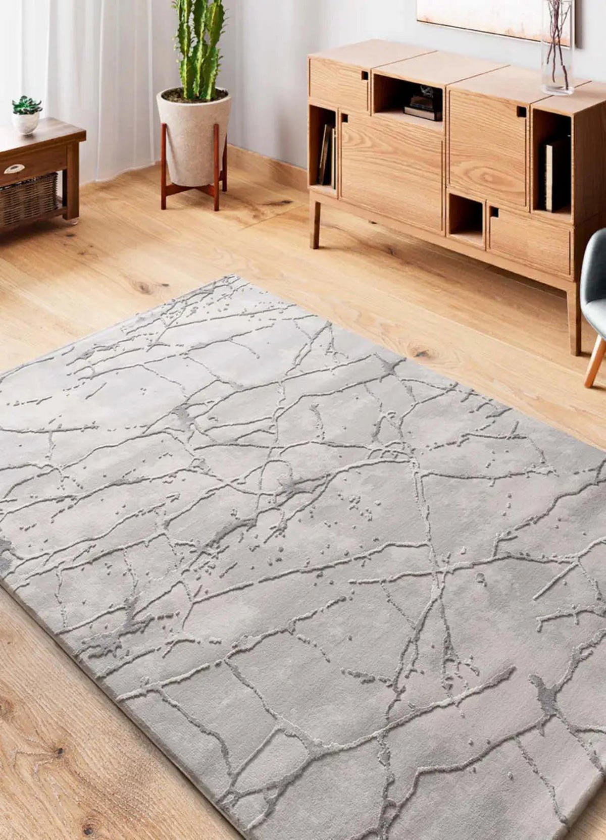 KURZFLORTEPPICH Grau Oris 192/290 cm - Hellgrau, Naturmaterialien/Textil (192/290cm) - Atticgo