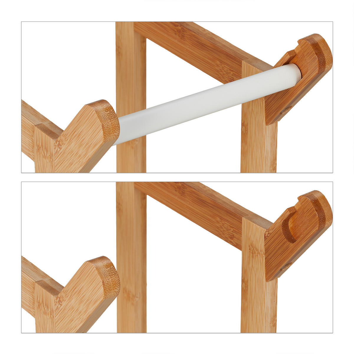 TOILETTENPAPIERHALTER - Hellbraun, Holz/Holzwerkstoff (17.5/72/24cm) - Relaxdays