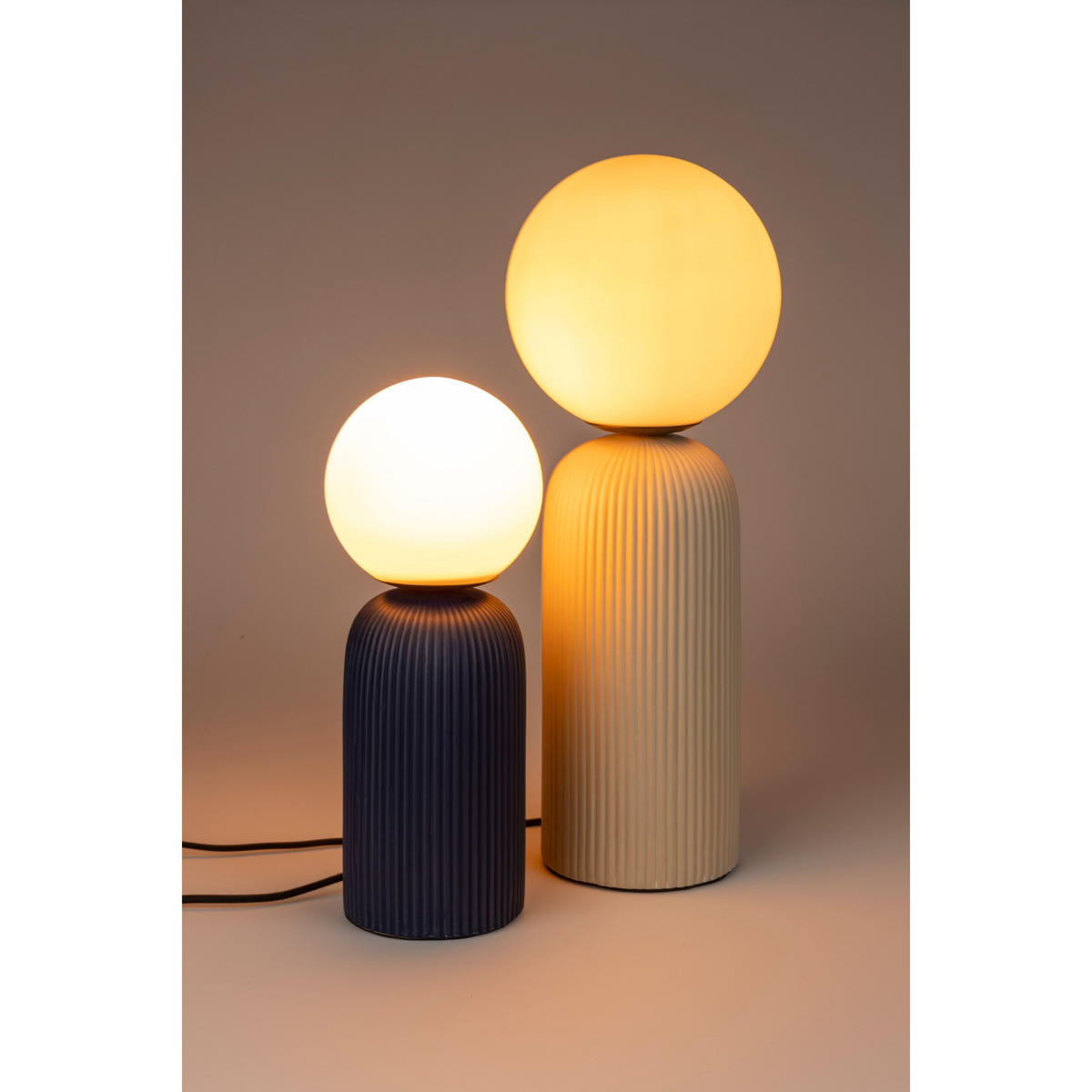 TISCHLAMPE Dash S Blau - Blau, Keramik (15/15/38cm) - Zuiver