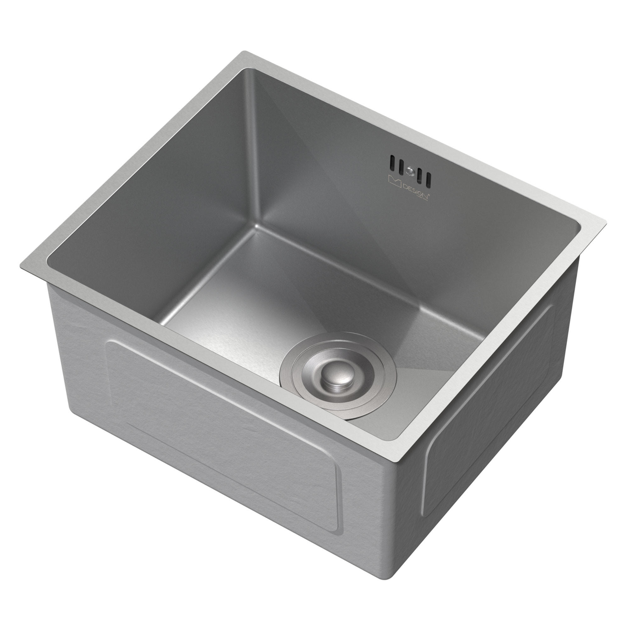 SPÜLBECKEN aus Edelstahl 34x40 cm mit Siphon - Silberfarben, Metall (34/20/40cm) - ML-DESIGN