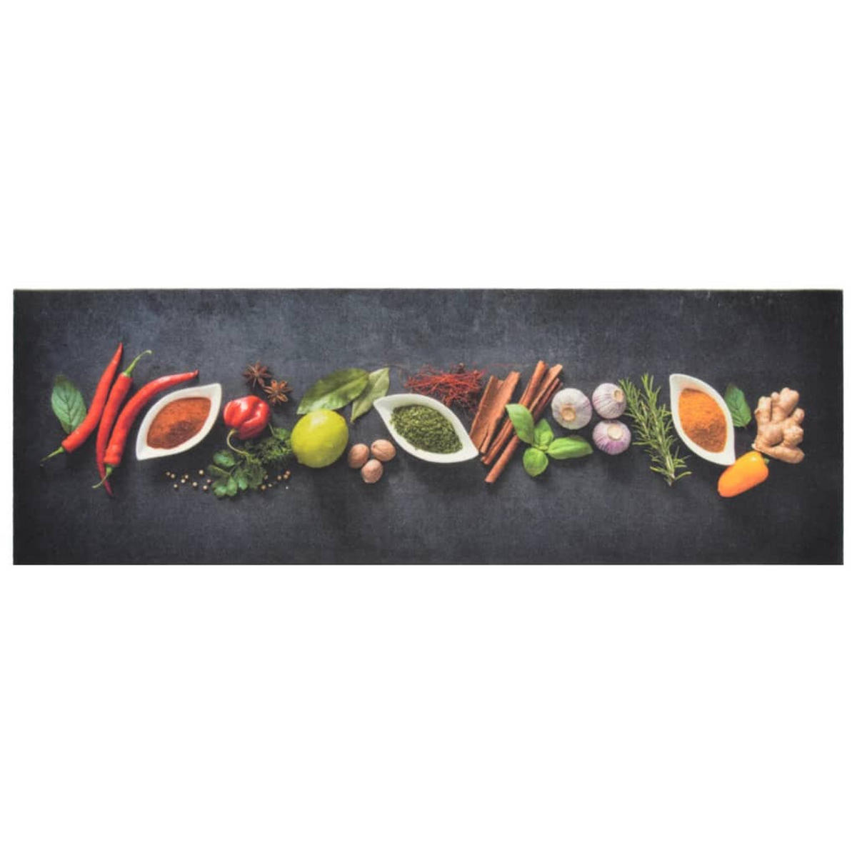 KÜCHENTEPPICH Waschbar Gewürze 60/180 Cm Samt - Multicolor, Kunststoff (60/180cm) - vidaXL