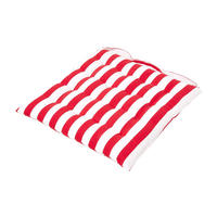 STUHLKISSEN 40/40/5 cm rot-weiß gestreift - Rot, Textil (40/40/5cm) - Homescapes