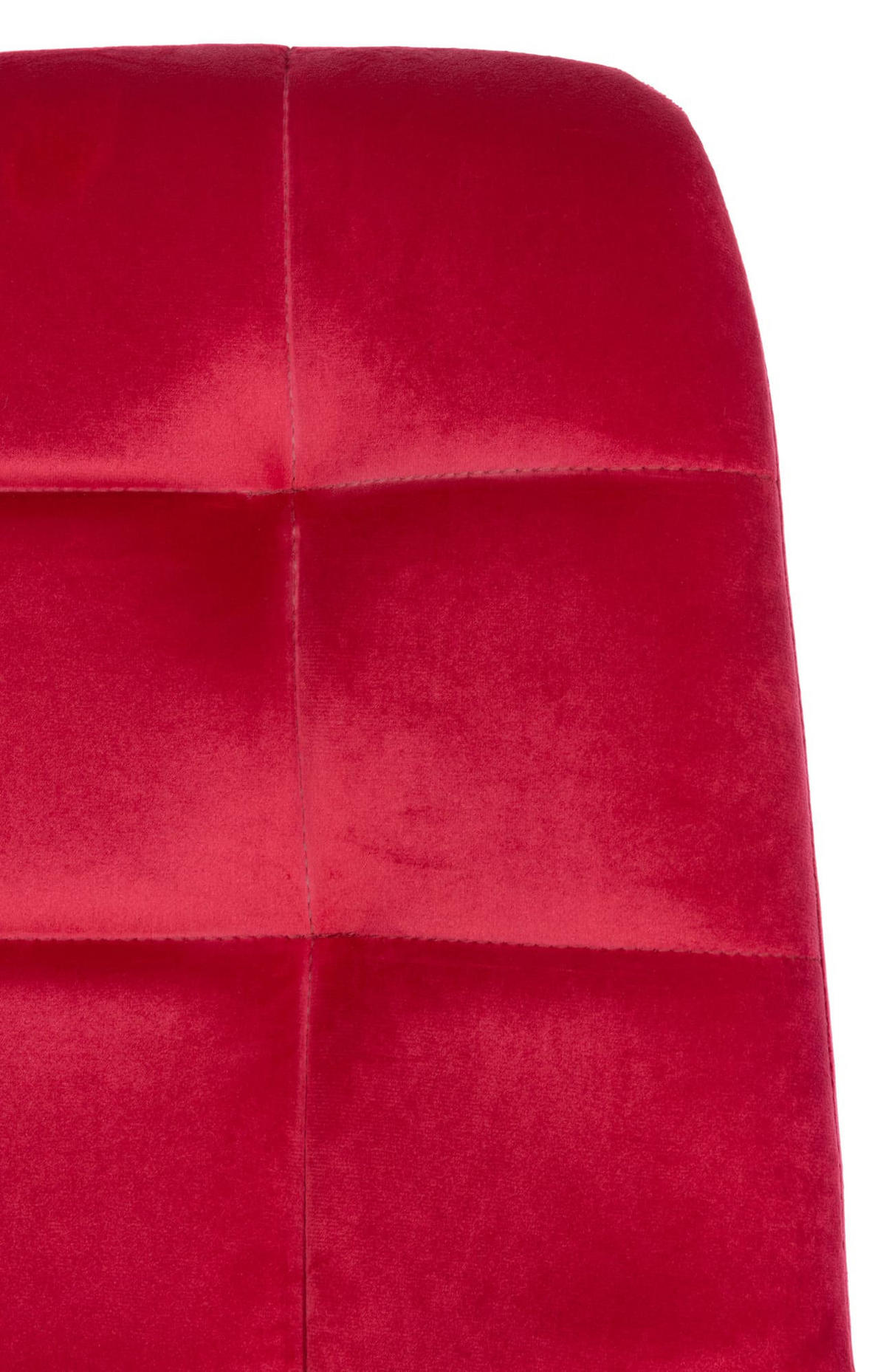 ESSZIMMERSTÜHLE 4er-Set VOUL Rot Samt - Rot, Textil/Metall (45/84/55cm) - DELUKE