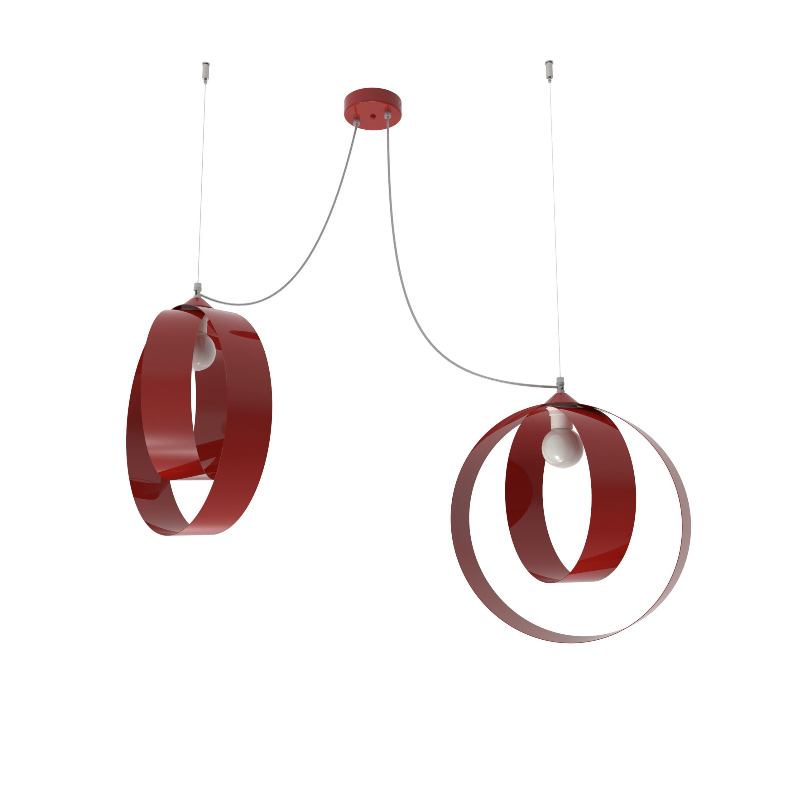 Lumicom Hängeleuchte Rot 40x120x40 cm