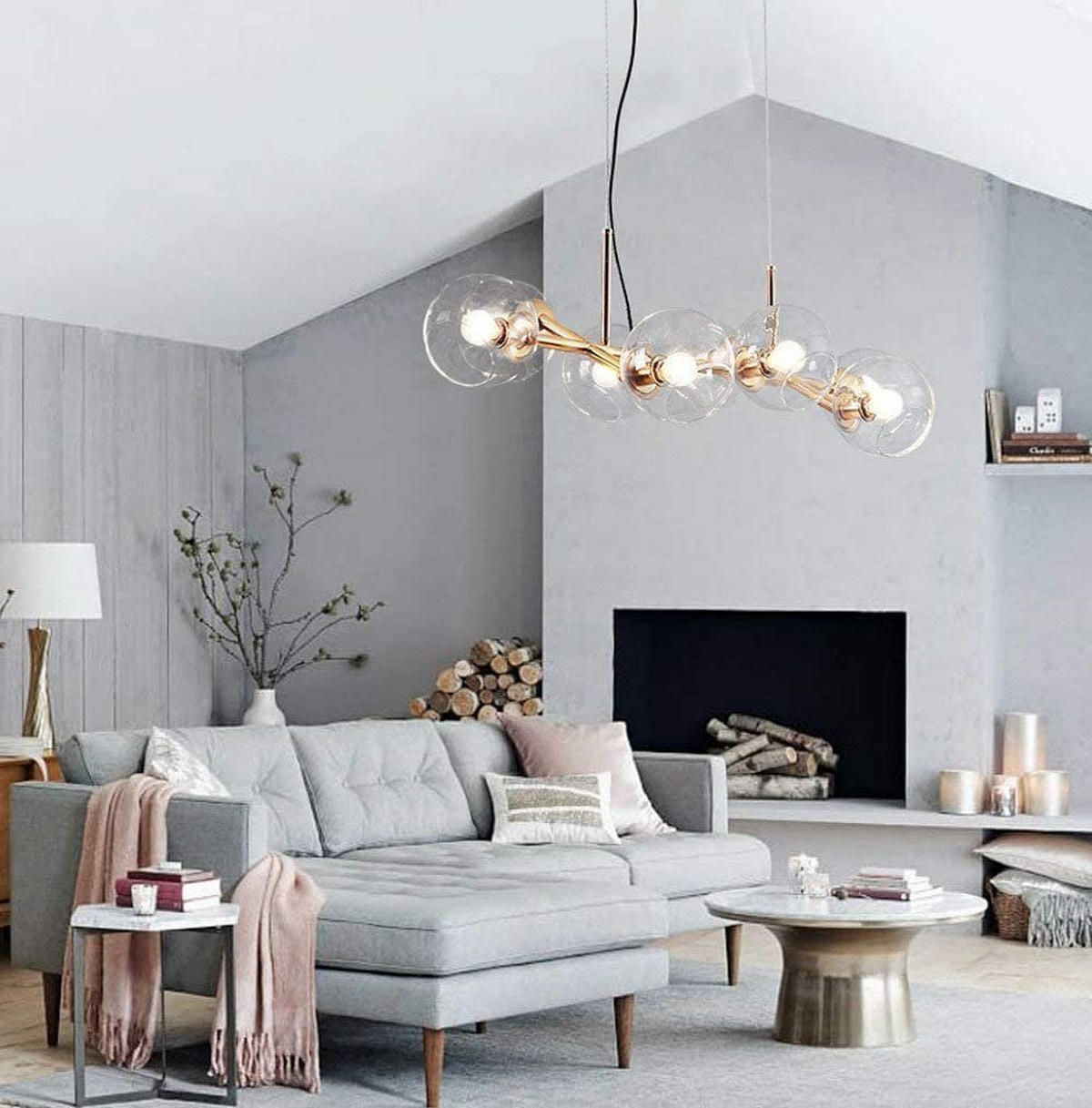 PENDELLEUCHTE Gideon 105/38/27 cm - Goldfarben, Metall (105/38/27cm) - ZMH