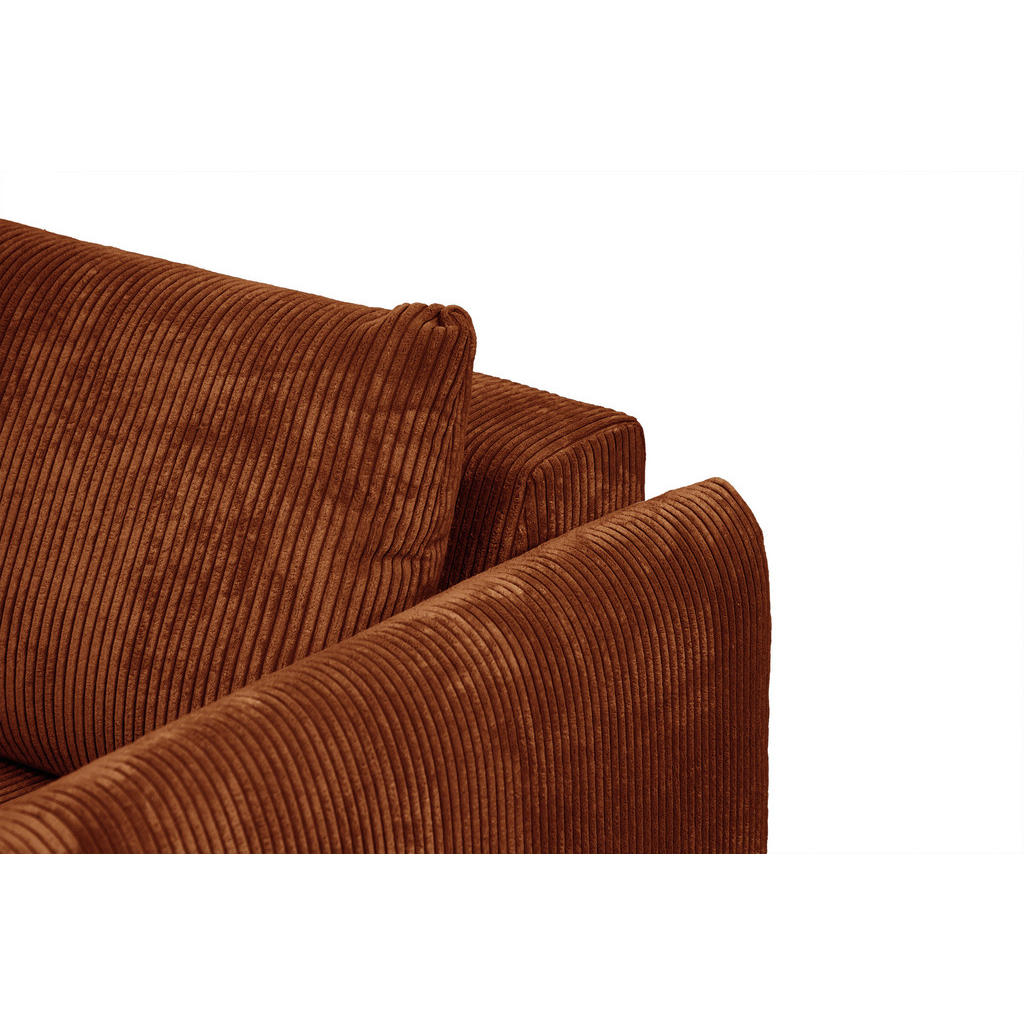 Thumbnail - Courtois Laville Sofa, Dunkelorange, Textil, Rechteckig, 112x84x206 cm, Wohnzimmer, Sofas & Couches, Sofas, 3-Sitzer Sof...