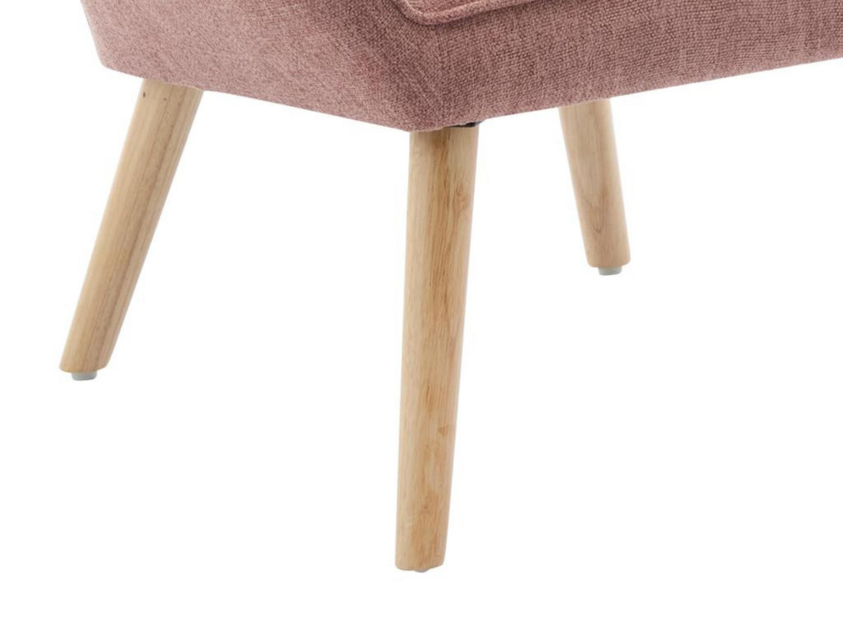 SESSEL - melierter Stoff - Rosa - CASERTA - Pink, Textil (73/77/82cm) - Vente-Unique
